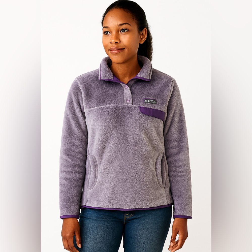 Patagonia Lilac Jacket Size L Women’s 1/2 Snap Stand Collar Athletic Pullover